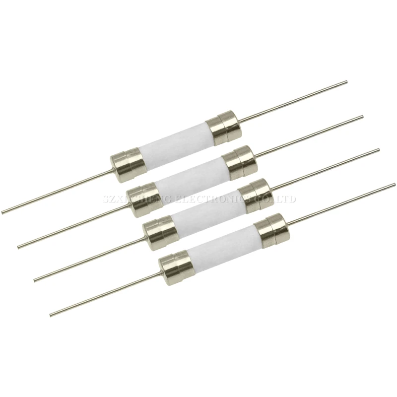10PCS 6*30MM Fast Blow Ceramic Tube Fuse with Lead Wires 8A 10A 12A 15A 20A 25A 30A 250V/500V