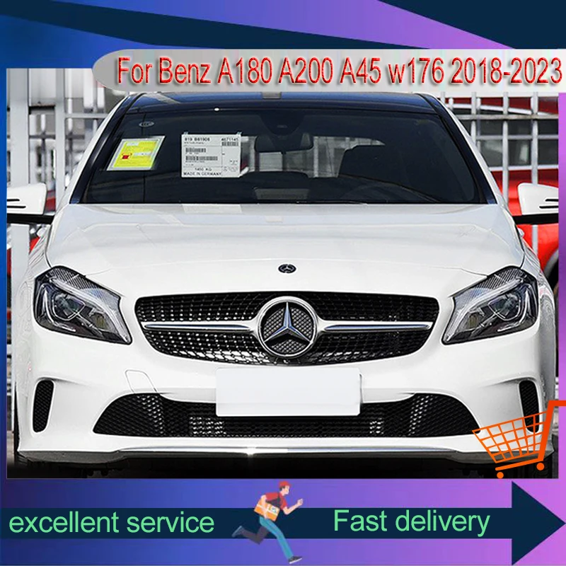 Headlight Styling FOR Benz 2018-2023 A180 A200 A45 w176 Front Projector Lens DRL Head Lamp LED Bulbs Car Stuff Mobile Accessory