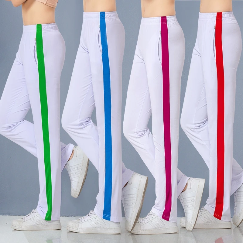 pantalon-de-sport-fin-en-soie-coreenne-pour-printemps-ete-automne-a-larges-bandes-blanc-decontracte-long-pour-fitness-danse-carree-et-ecole