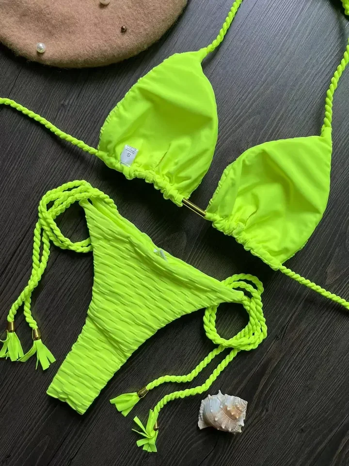 

Sexy Bikini Set 2025 Swimsuit Women Swimwear Push Up Thong Brazilian Bathing Suit Beach Wear Biquinis Bather Female