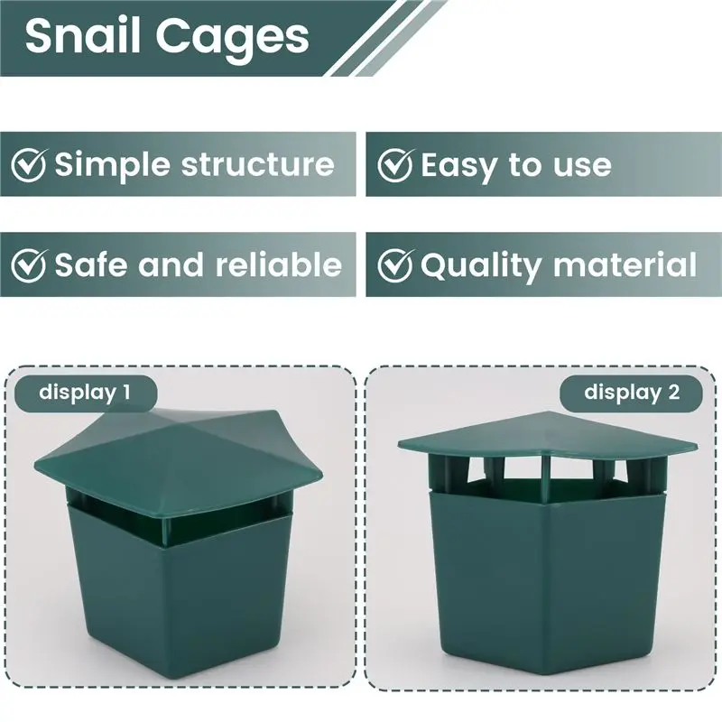 AS60-10Pcs Reusable Bait Snail Traps Garden Pest Catch Trap Safe Gardening Slugs Snails Catcher Eco-Friendly Snail Cages