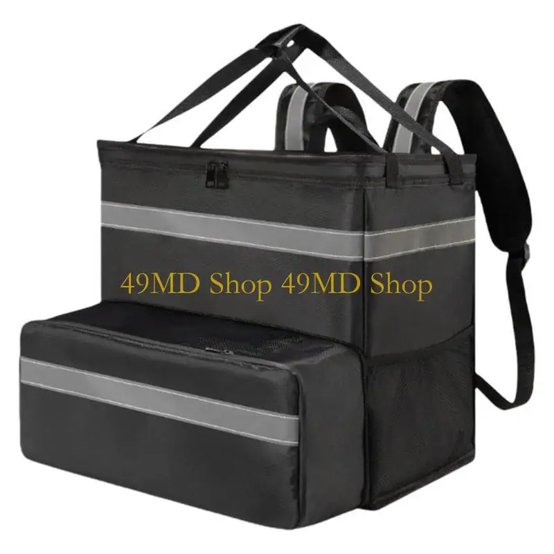 49MD Tall Capacity Pizza Transport Pack Ergonomic Shoulder Belts Aluminum Lining