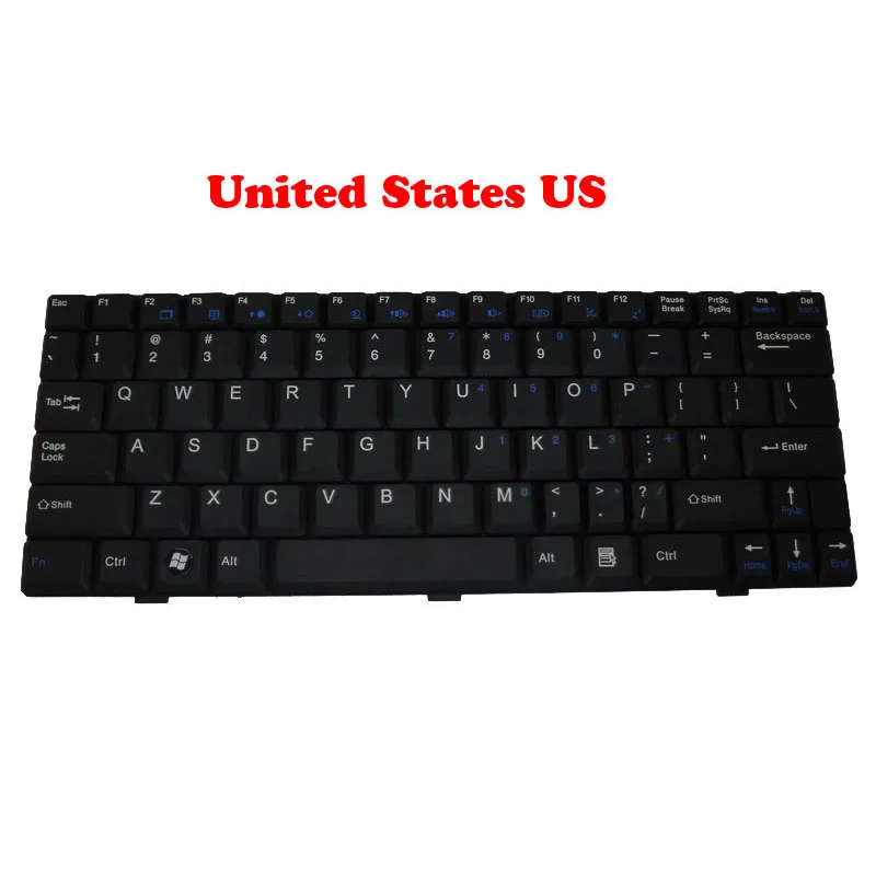 Laptop Keyboard For MSI U140 U100 U90 U90P U90R U90W U90X United States US German GR United Kingdom UK Black/White New