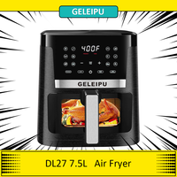 GELEIPU DL27 7.5 Quarts Air Fryer, 1700W Power, Viewing Window, 12-in-1 Functions, Air Fry, Roast, Bake, Dehydrate Digital Touch