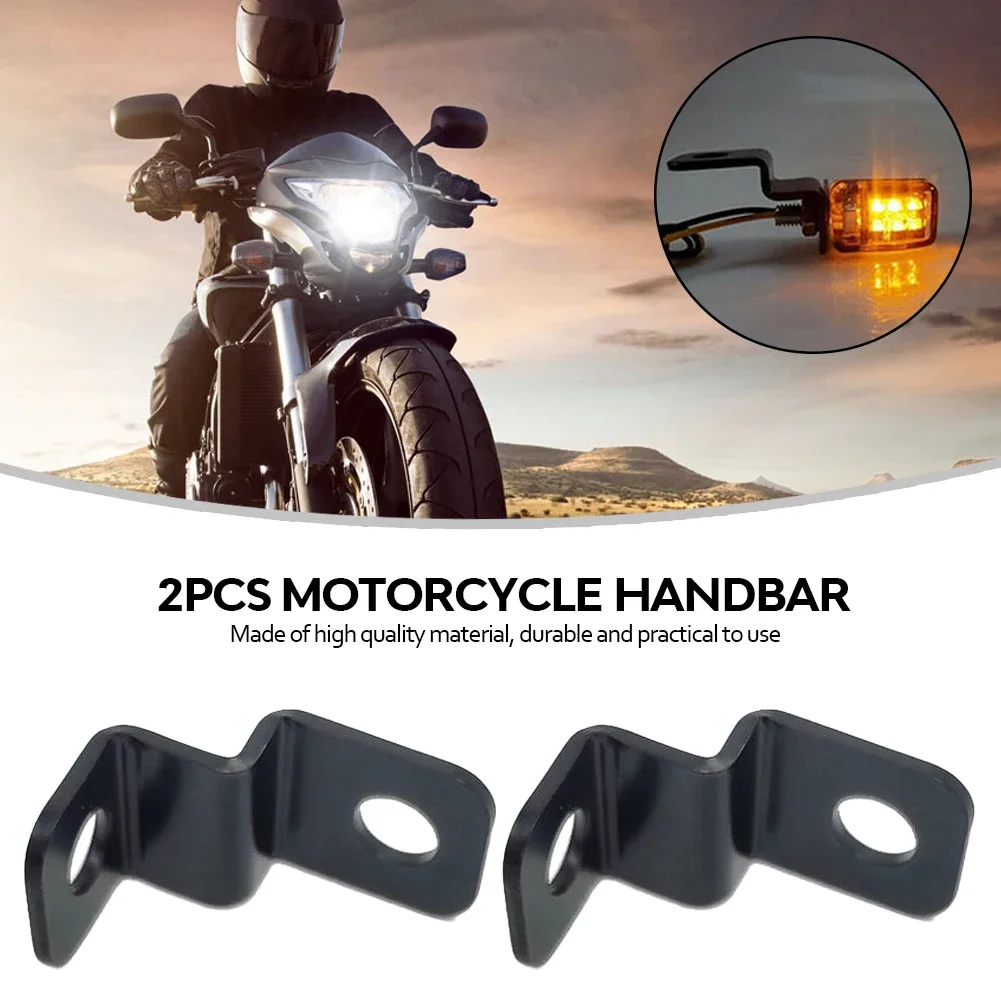 2X Universal Motorcycle Turn Signal Light Holder Metal Relocation Fork Clamps Mount Lamp Mount Bracket For Motorbike Front Fork