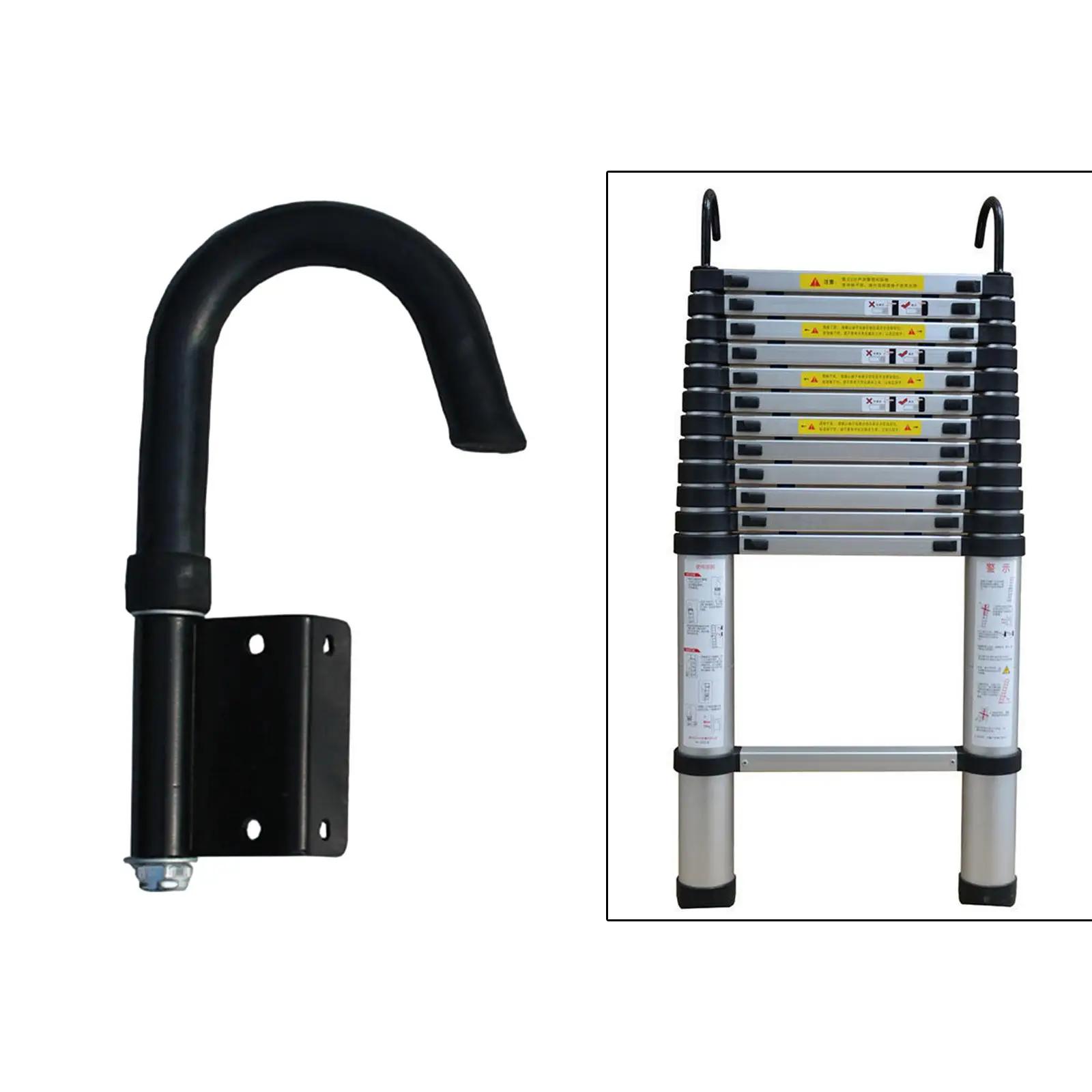 Telescoping Ladder Hook Stabilizers Standoff for Extension Ladders Roof Hook Kit