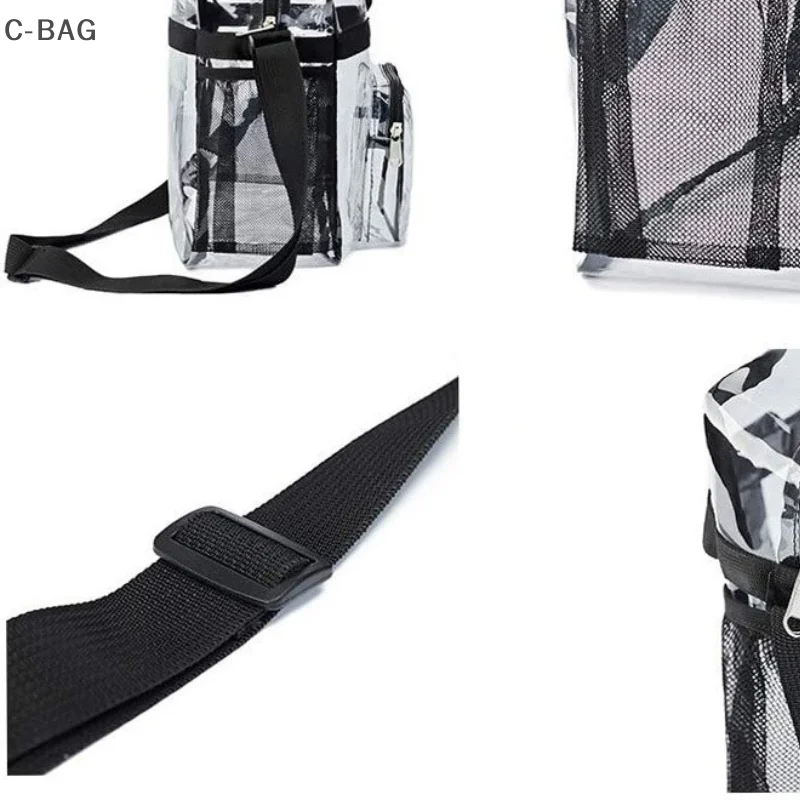 

Прозрачная сумка для стирки из ПВХ с достаточным пространством и несколькими карманами