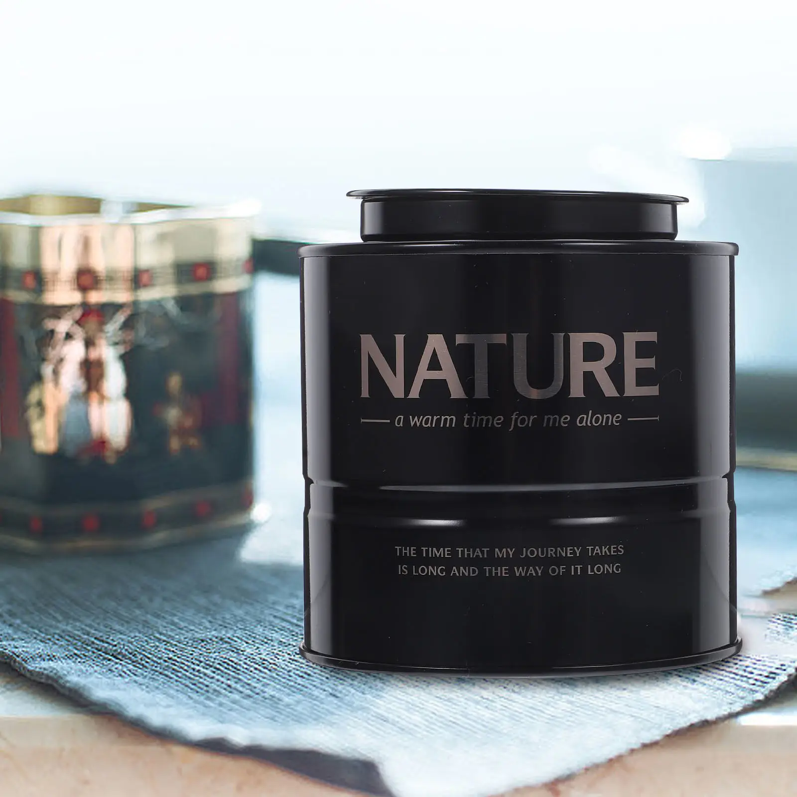 

Жестяная банка для чая, герметичная банка для кофейных зерен, контейнер для хранения сухих продуктов, для соевых бобов, чайных листьев, конфет, закусок, для домашнего использования