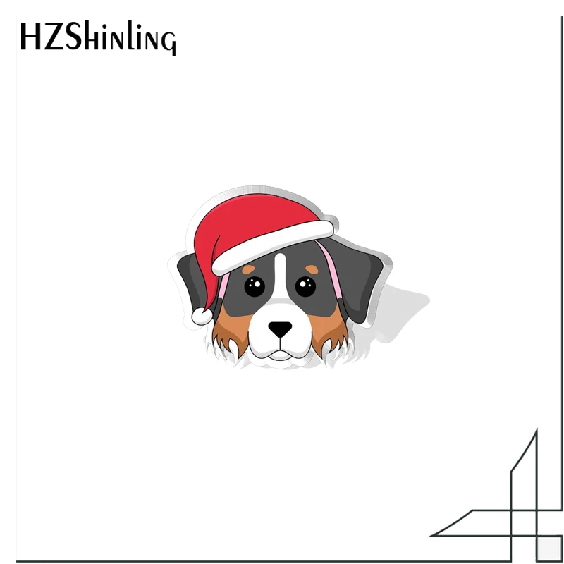كارتون عيد الميلاد الكلب الاكريليك طوق دبوس ، دبابيس التلبيب ، التلبيب ، الراتنج ، الايبوكسي ، نمط ، 2023