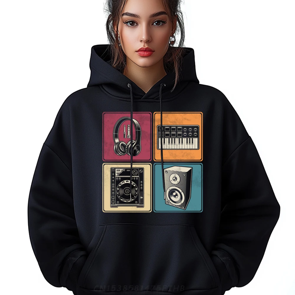 

Modular Synthesizer Analog Techno Headphones Dj Musician White Graphic Tee Meme Hoodie Vegan Pullover