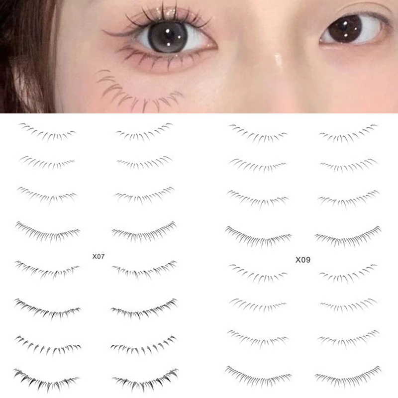 2Sheets False Eyelashes Stickers Natural 3D Lower Eyelash Tattoo Disposable Waterproof Transfer Lashes Decals Makeup Tools
