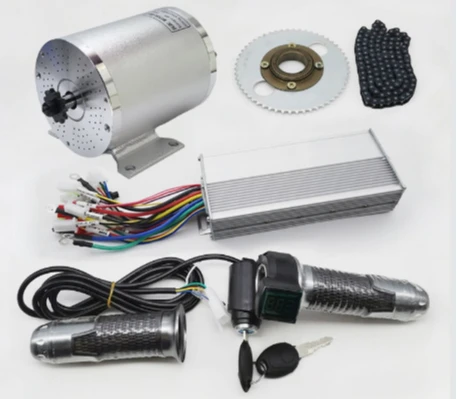 MY1020 48V 60V 800W-3000W Brushless DC Motor Electric Scooter E-Bike Go Kart ATV Modification Kit with Controller Throttle