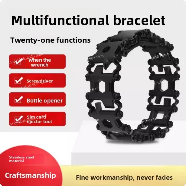Multi-Function Survival Bracelet for Men with Integrated Tools, Outdoor Gear & Emergency Use