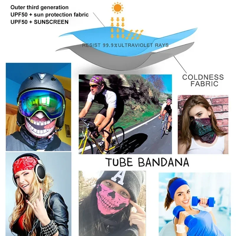 Camouflage Cycling Face Mask Tactical Scarf Neck Gaiter Men Seamless Bandana Women Headband Balaclava Tube Face Shield