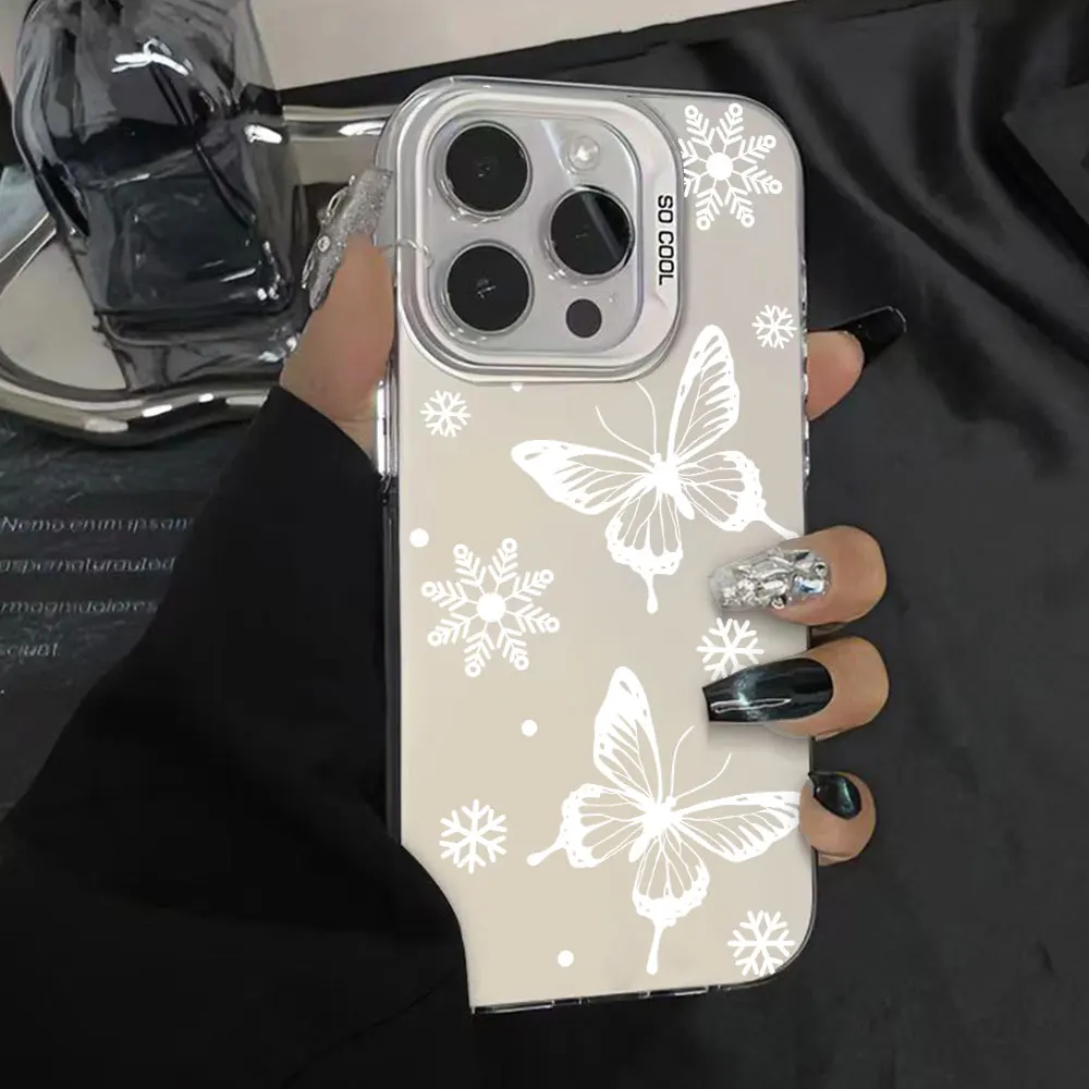 Case For Infinix Smart 10 Simple Butterfly texture Phone Cases For Infinix Smart 10 HD Smart10 Shockproof Bumpe Silver IMD Cover