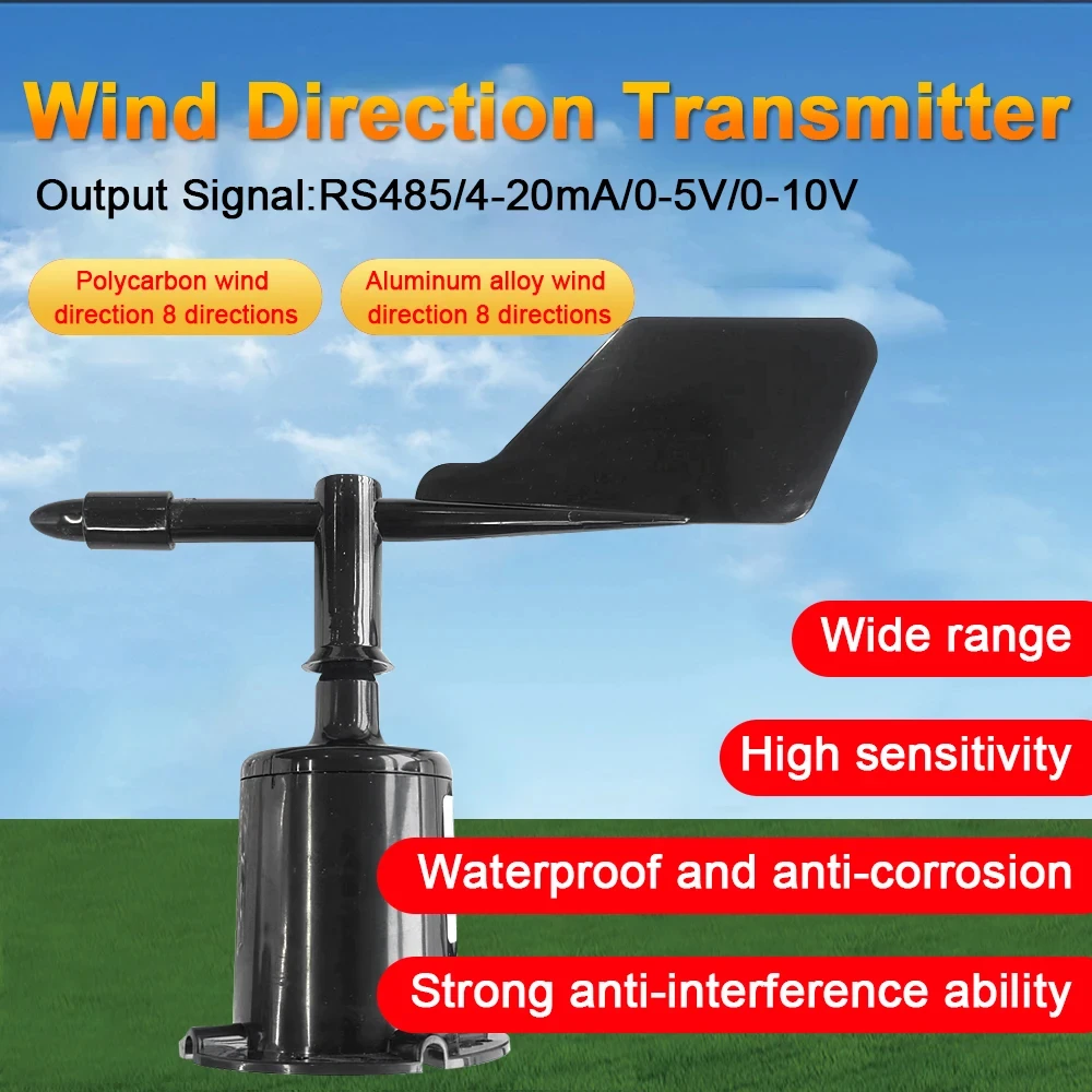 360 Degree Wind Direction Detector Eight-Way Wind Direction Sixteen-Way Sensor Wind Direction Transmitter Weather Station