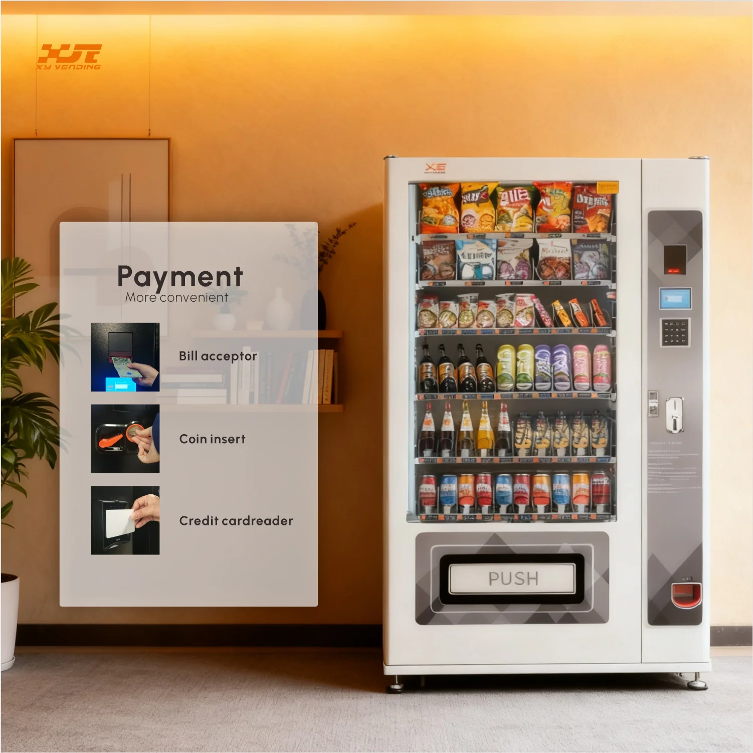 New Arrival Cheap Vending Machine for Snack and Drink Black White Color Professional Automatic Retail Dispenser Kiosk Vendor