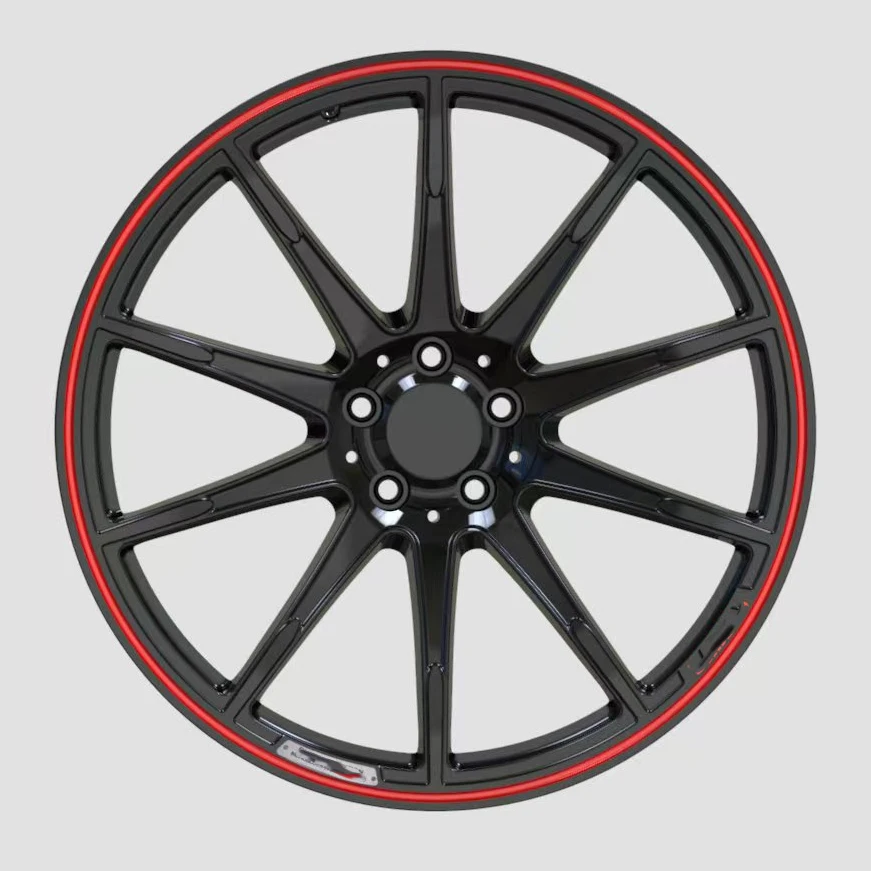 

SY-3047 Custom 1-piece Satin Black W/ RED 18 19 20 22 Inch Wheel with High Performance Custom Color Aviation Aluminum Alloy