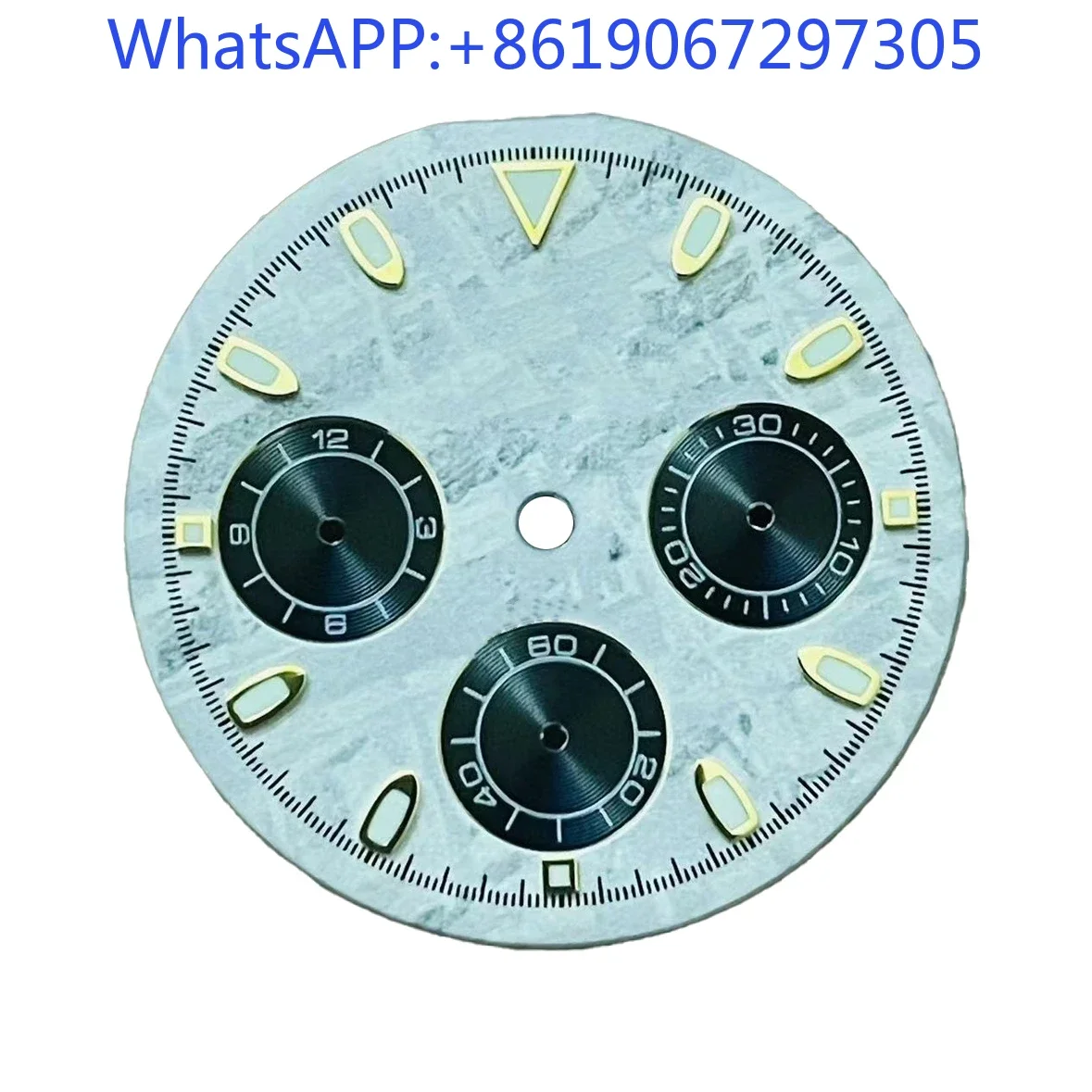 VK63 쿼츠 무브먼트에 적합한 무광택 아랍어 실버 마커 시계 다이얼 수정 다이얼 액세서리 다이얼 페이스 그린 루메