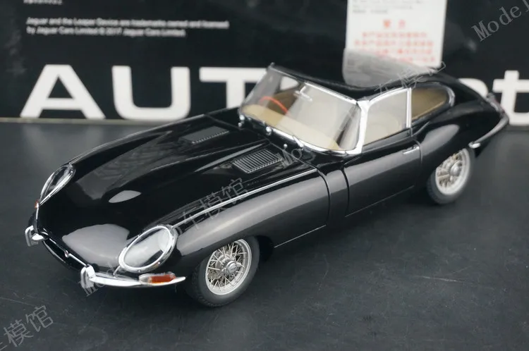 Autoart 1:18 E-type Series I 3.8 Black Alloy Fully Open Simulation Limited Edition Metal Static Car Model Toy Gift