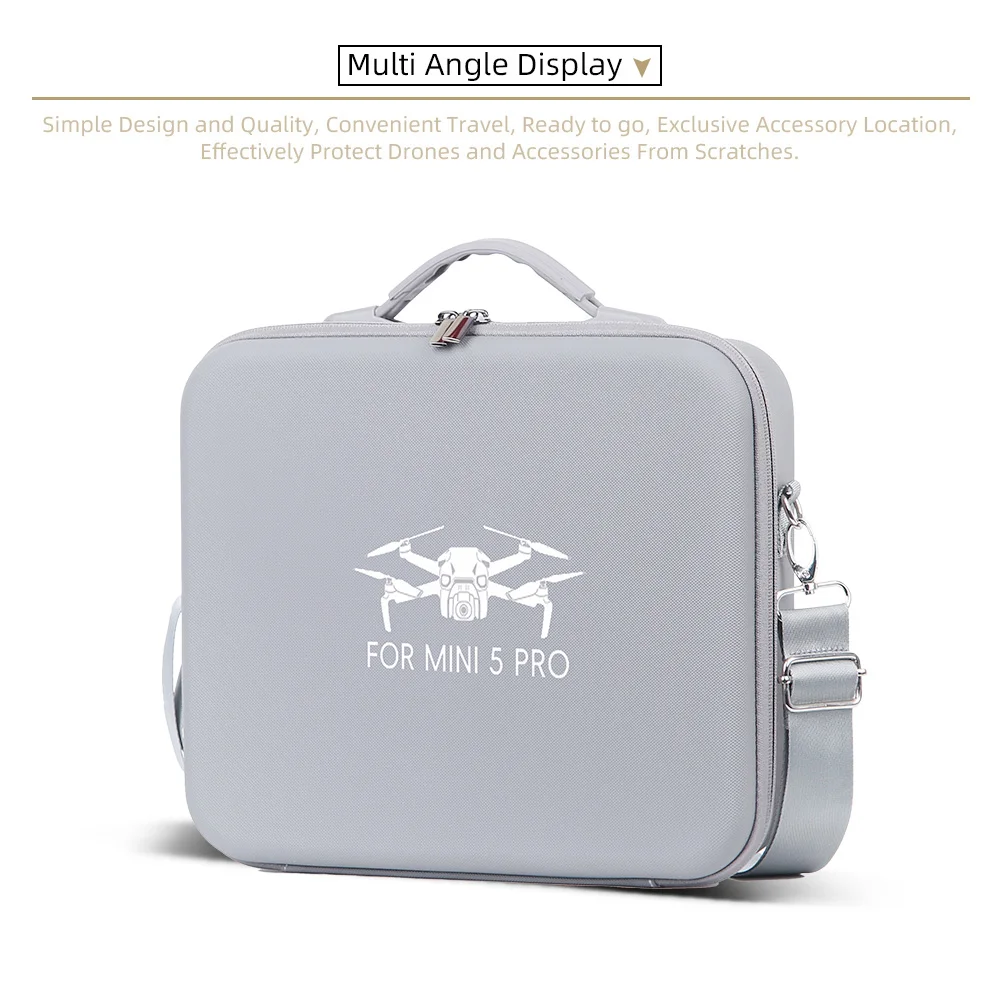 For DJI RC2 Remote Control Portable Storage Case PU Waterproof Protection Shoulder Bag For DJI Mini 5 Pro Drone Accessories