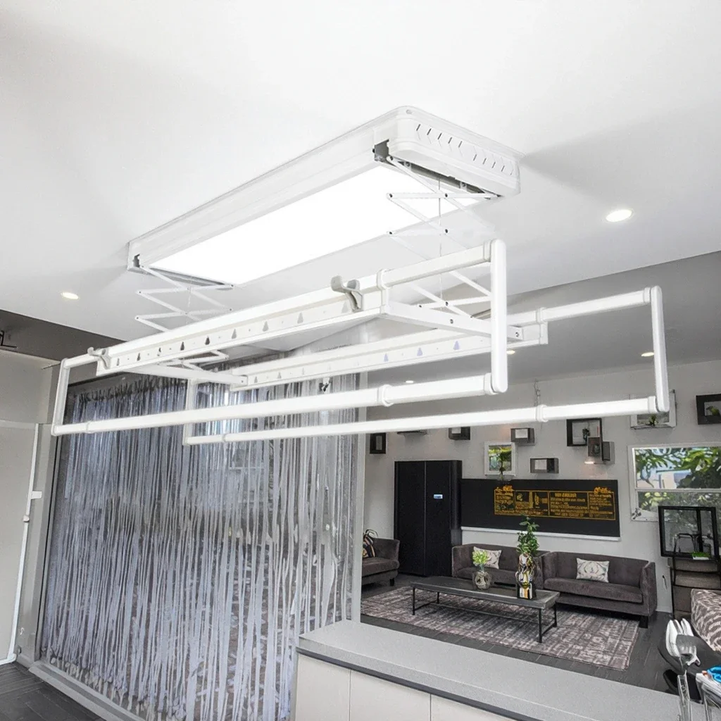 

Nice Quality Clothes Drying Rack with Smart Automatic Retractable Clothes Drying Pole