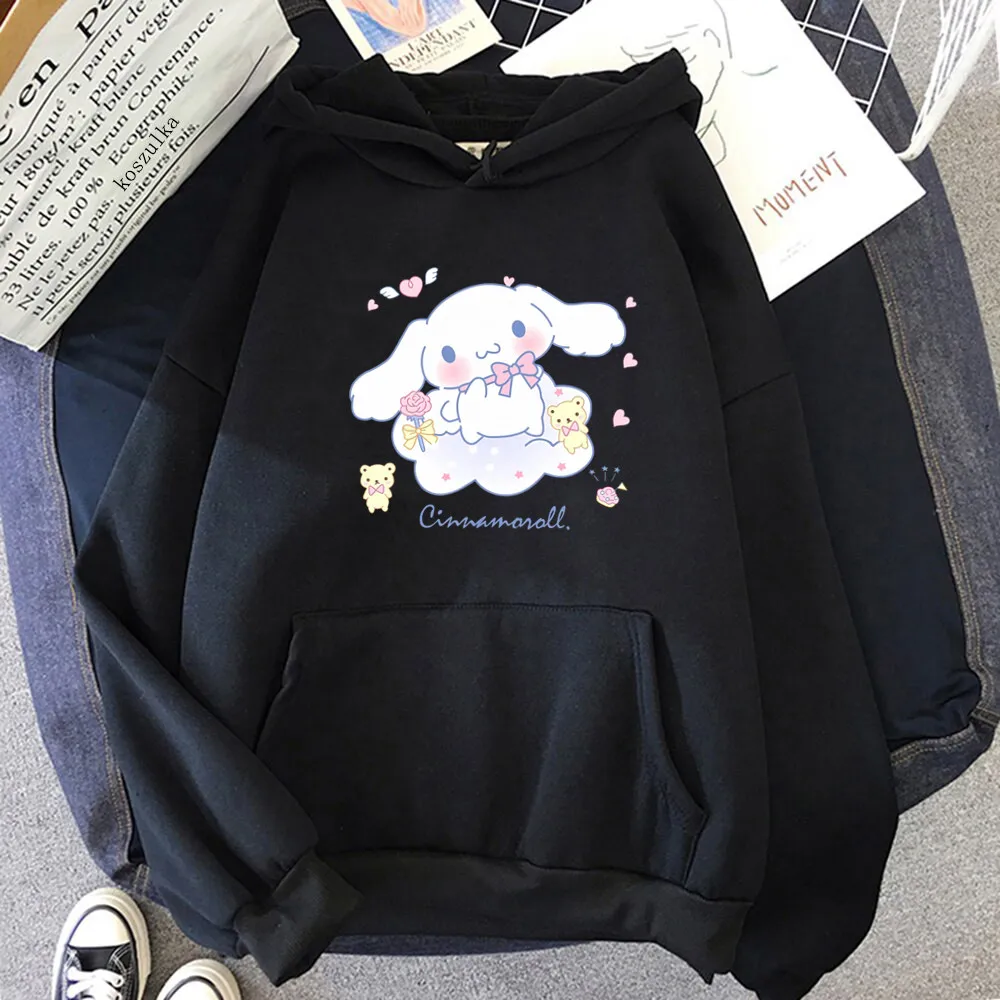 

Cute Hoodie Women Harajuku Cartoon Cinnamoroll Graphic Hoody Kawaii Hoodies Unisex Aesthetic Fashion tops y2k Sweatshirts