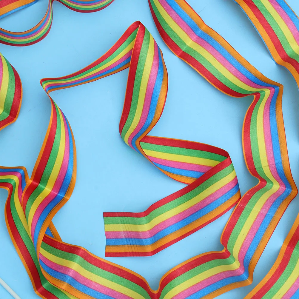 

5pcs 2-Meter Artistic Gymnastics Ribbon Colorful Dance Streamers For Baton Twirling Chinese Oriental Dance Circus Exercise