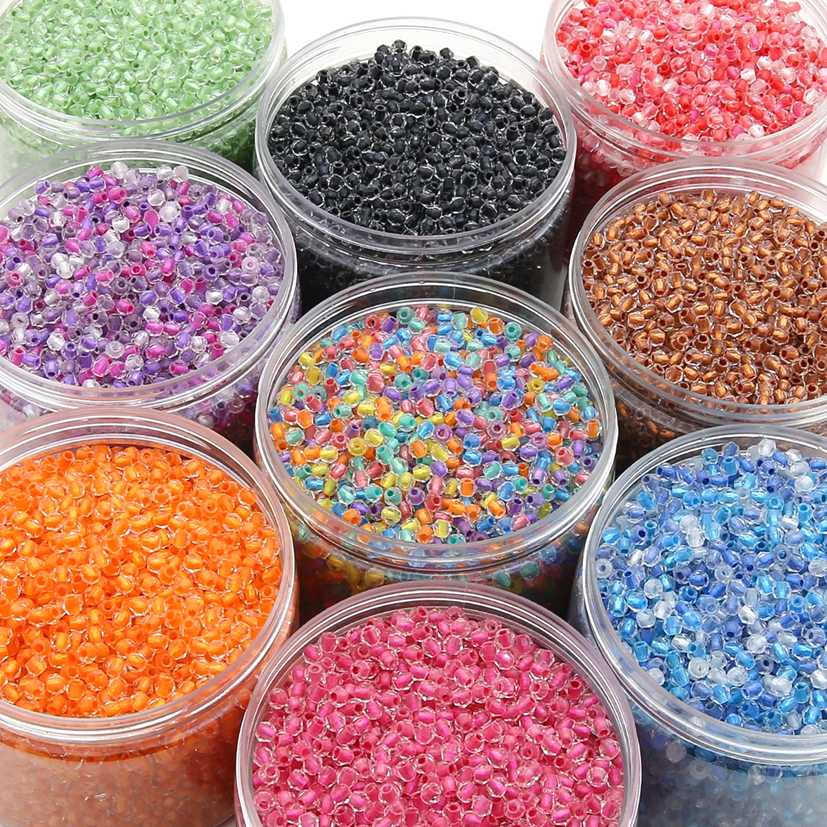 8g/bag Approx 100pcs Crystal Beads Rhombus Faceted Colorful Beads DIY Jewelry Making Bracelet Accessories 4mm Charm Loose Beads