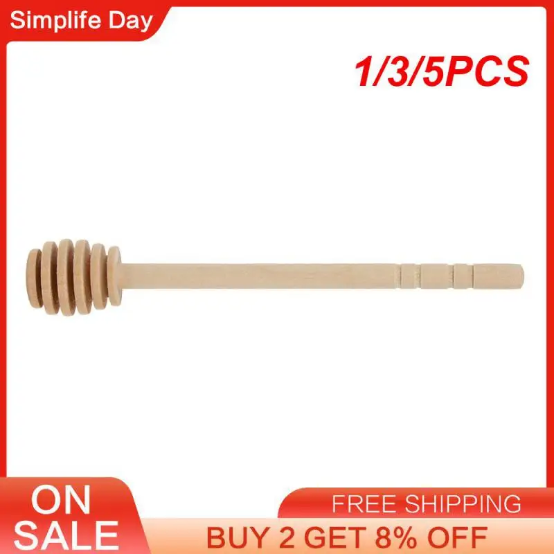 1/3/5PCS Honey Stirrer Actual Environmentally Friendly Honey Wooden Spoon Wooden Honey Stick Cooking Tools Trend