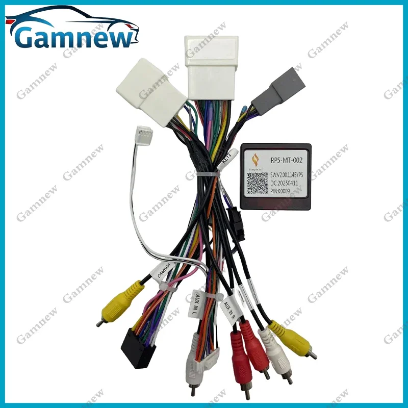 Car 16pin Audio Wiring Harness With Canbus Box For Mitsubishi Outlander Pajero 2014+ Stereo Installation Wire Adapter