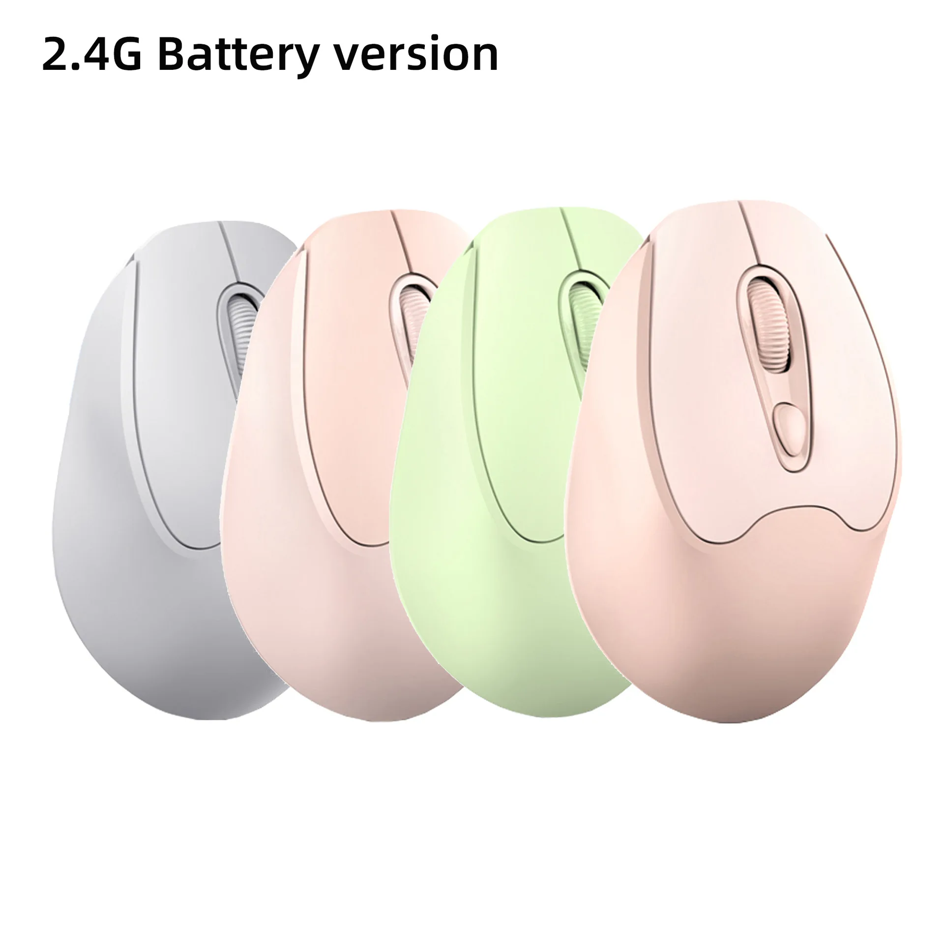 Wireless 2.4G Mouse DPI Adjustable Ergonomics Design Mute Button On Battery Comfortable Grip Tablet PC Universal Office Use