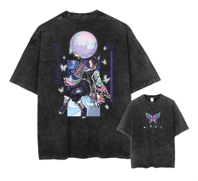 Neues 2026 Demon Slayer Kochou Shinobu Anime Manga T-Shirt Sommer Herren- und Damen-T-Shirt Top
