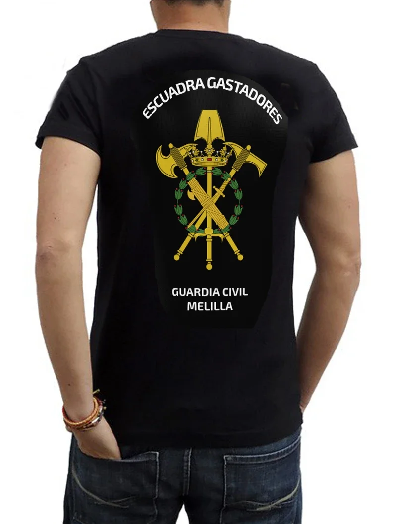 Camiseta Escuadra Gastadores Guardia Civil Melilla T-Shirt 100% Cotton O-Neck Short Sleeve Summer Casual Mens T-shirt Streetwear
