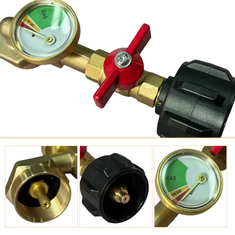 for North American  Bottle Inflatable Connector with Luminous Strap Ball Valve  Camping Essential