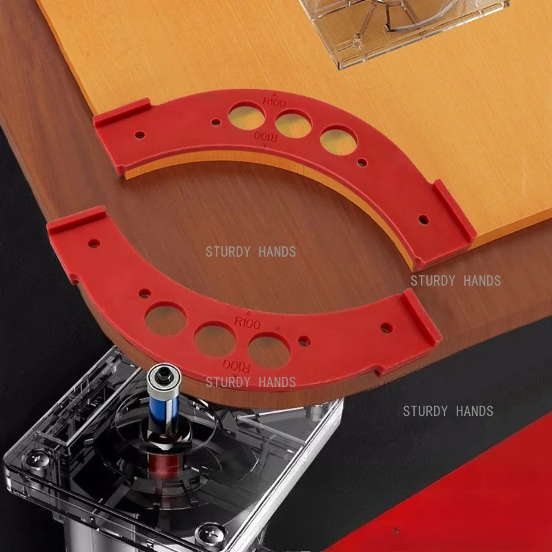2PCS Plastic Radius Ruler Tool, Plastic Arc-shaped Positioning Tool R100-R300, Suitable for Woodworking Rounded Corners,tables