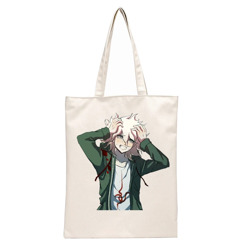 Nagito Komaeda Canvas Bag Shopper Bag Women Bags Classic Vintage Shoulder Bag Handbag Supplies Gift