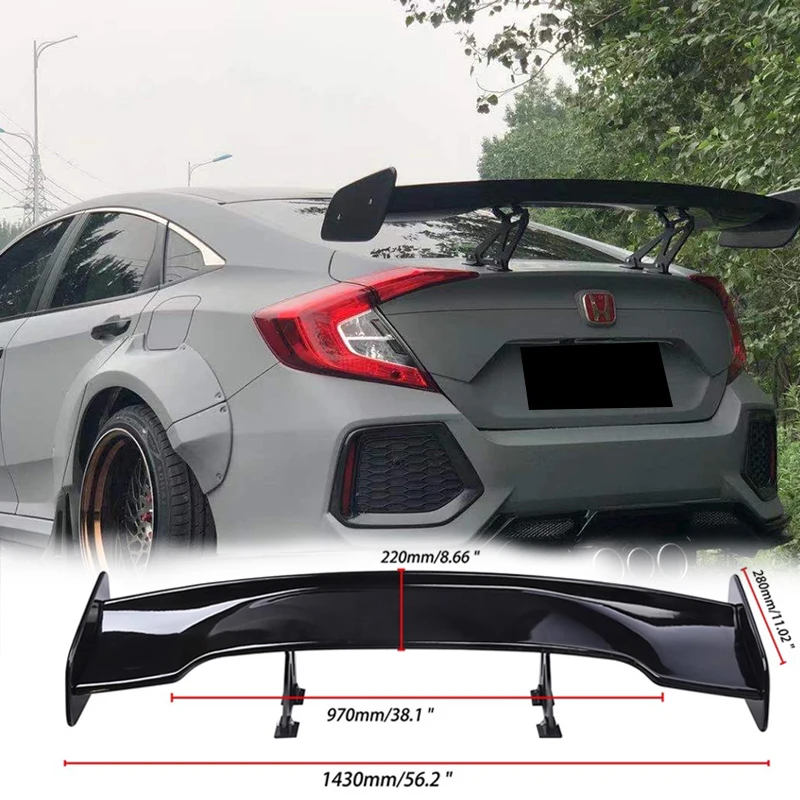 Honda civic spoiler 10th gen hatchback gt wing spoilers for honda ABS material model 3 2024 highland universal  for car fd2 2017