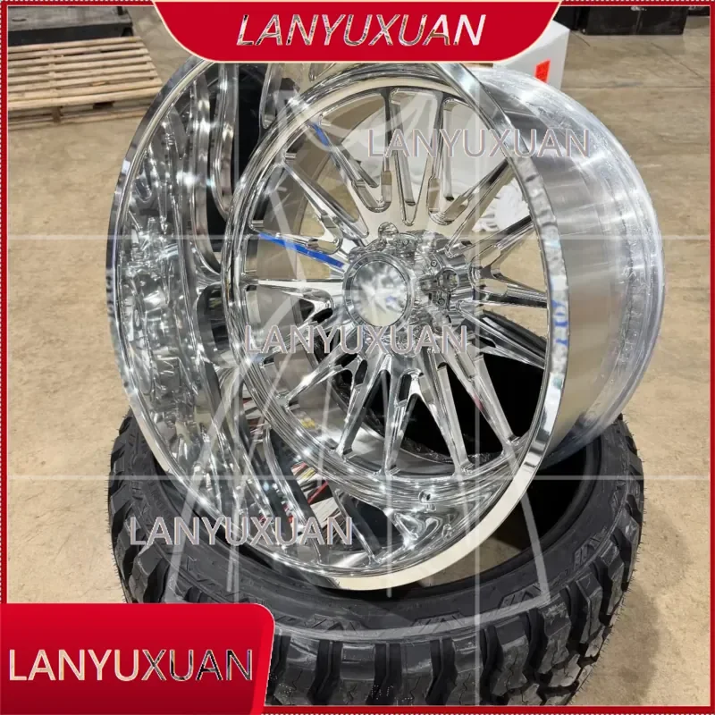 22 24 26 Inch 8x170 8x180 Forged Truck Wheels 24x12 24x14 22x12 26x16 Deep Dish Rims Floating Cap for RAM 2500 3500 Silverado