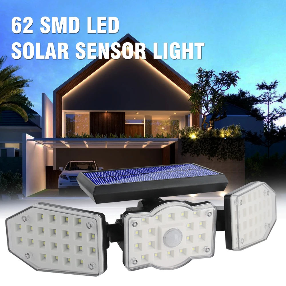 

BORUiT LED Solar Light Outdoor Solar Lamp Powered Sunlight Waterproof PIR Motion Sensor Street Light for Garden Decoration