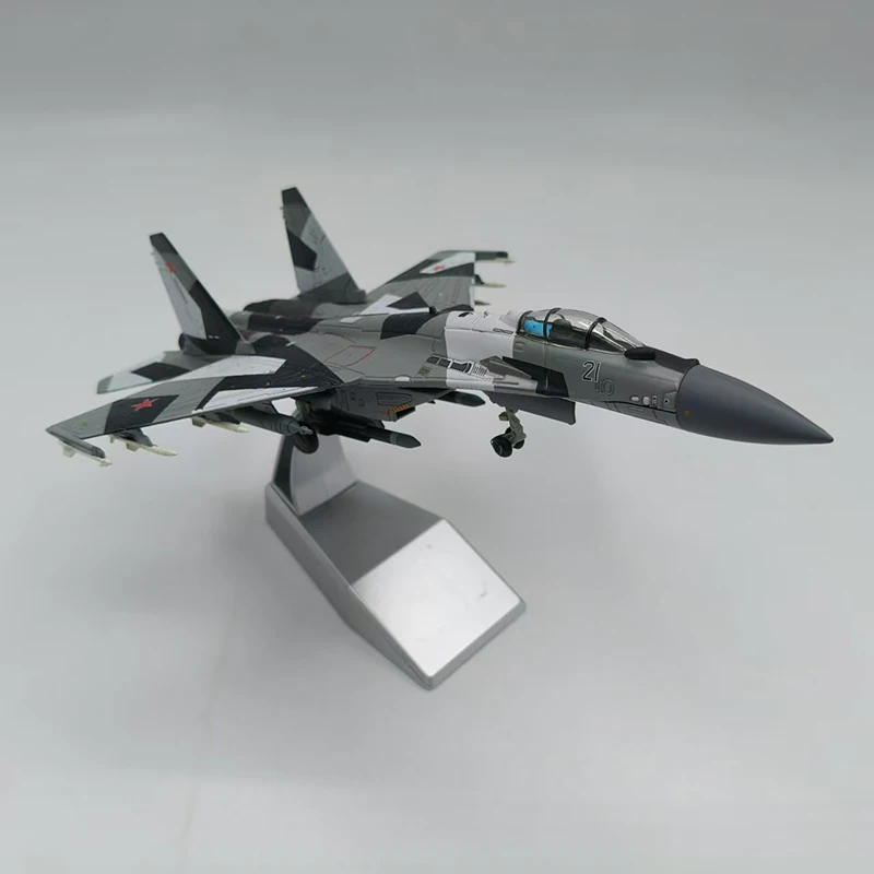 1/100 مقياس دييكاست سبيكة معدنية روسيا سوبر فلانكر SU 35 Su-35 SU35 طائرة مقاتلة نموذج اللعب لجمع