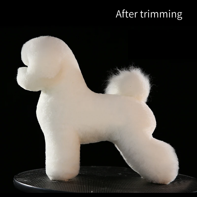 Professional Pet Simulation Hair Grooming Fake Dog Model Practice Bichon Dog Standard Skeleton Model Dog Full Body Fake Hair