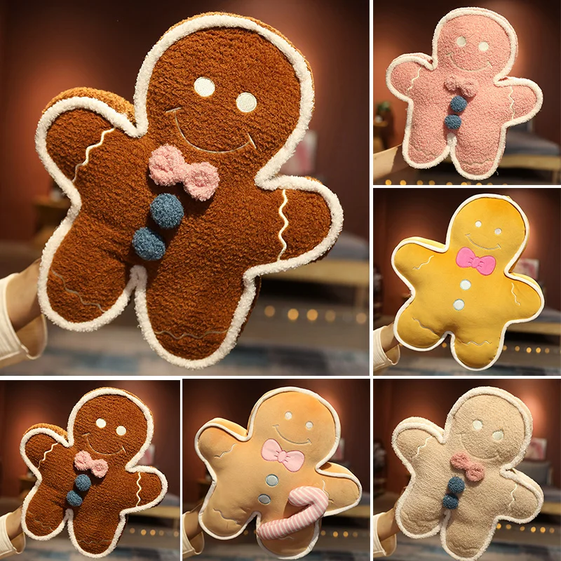 Gingerbread Man Plush Toy Biscuit Peluche Stuffed Cookie Soft Doll Room Decoration Birthday Gifts