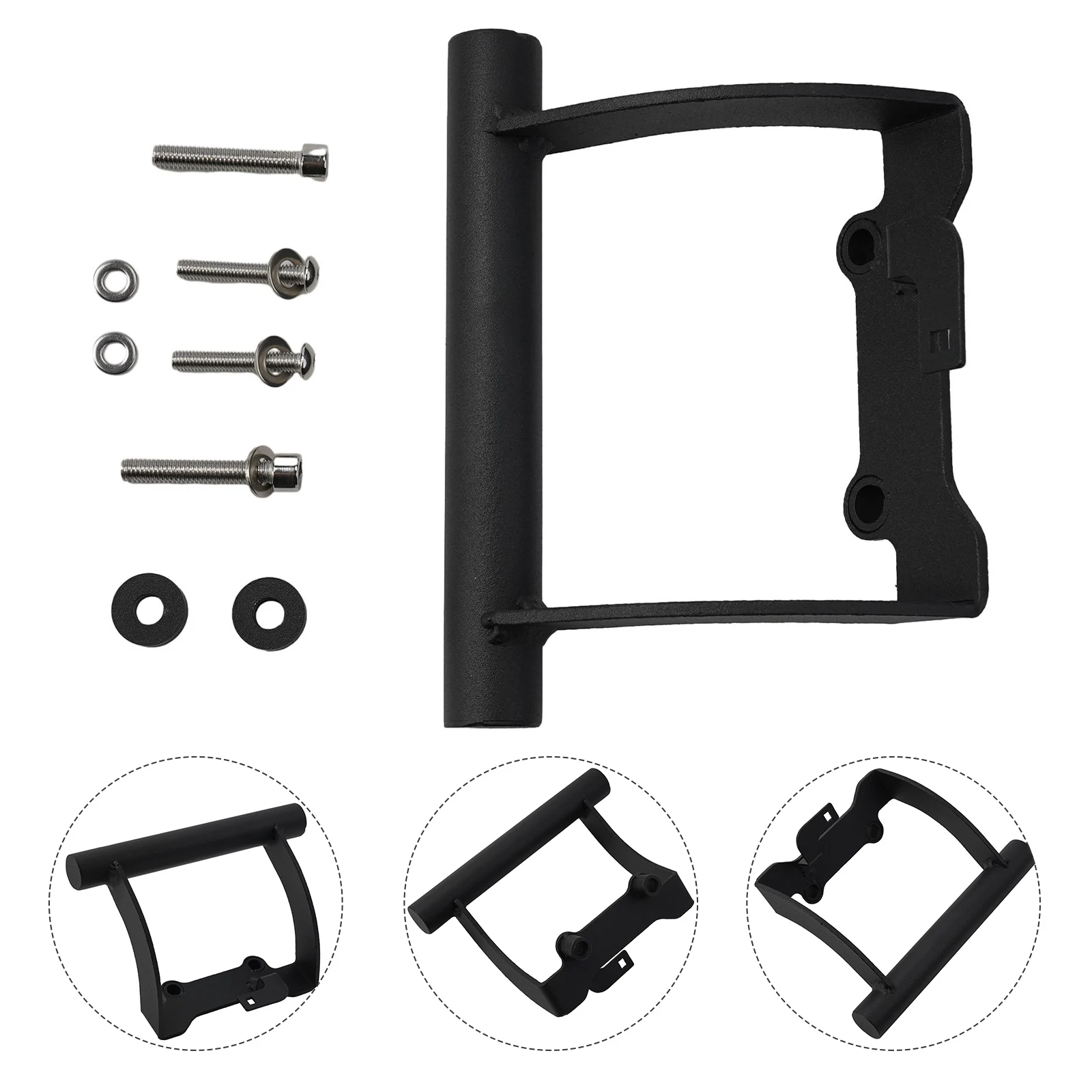High Quality Practical Brand New Navigation Bracket Replacement Windshied Mount 1 Set Accessories Aluminum Black