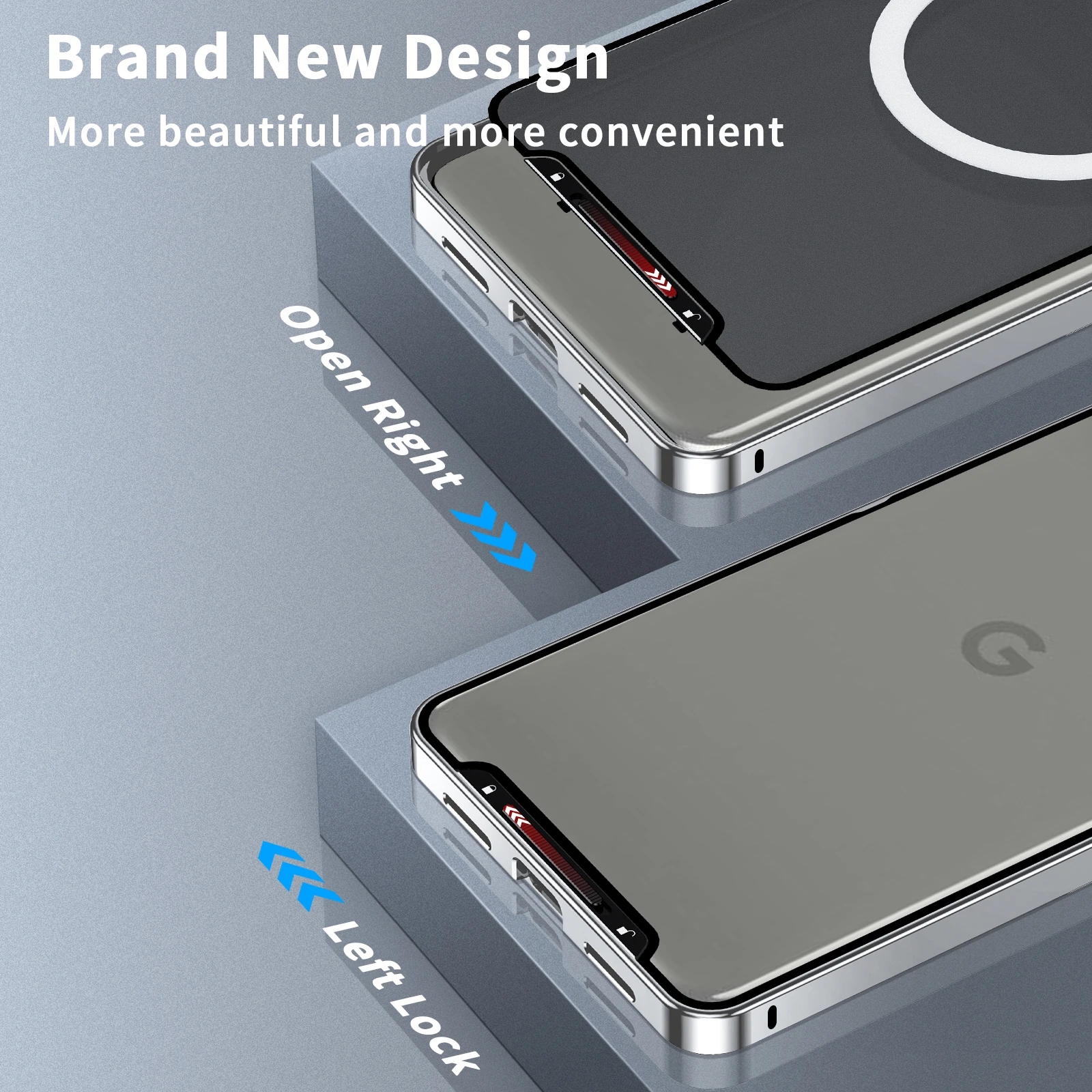 Magnetic Magsafe Case For Google Pixel 8A Aluminum Alloy Bumper Google Pixel 7 7 Pro Back Metal Case Cover Google Pixel 8 8 Pro