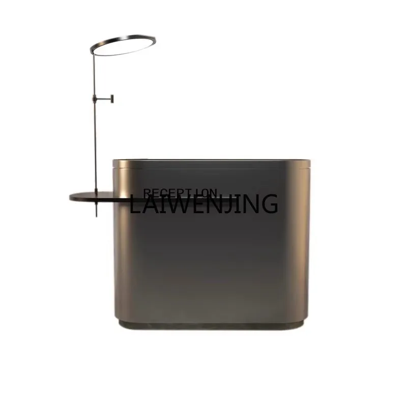 

HLZ reception desk stainless steel service desk checkout page restaurant art gallery bar table
