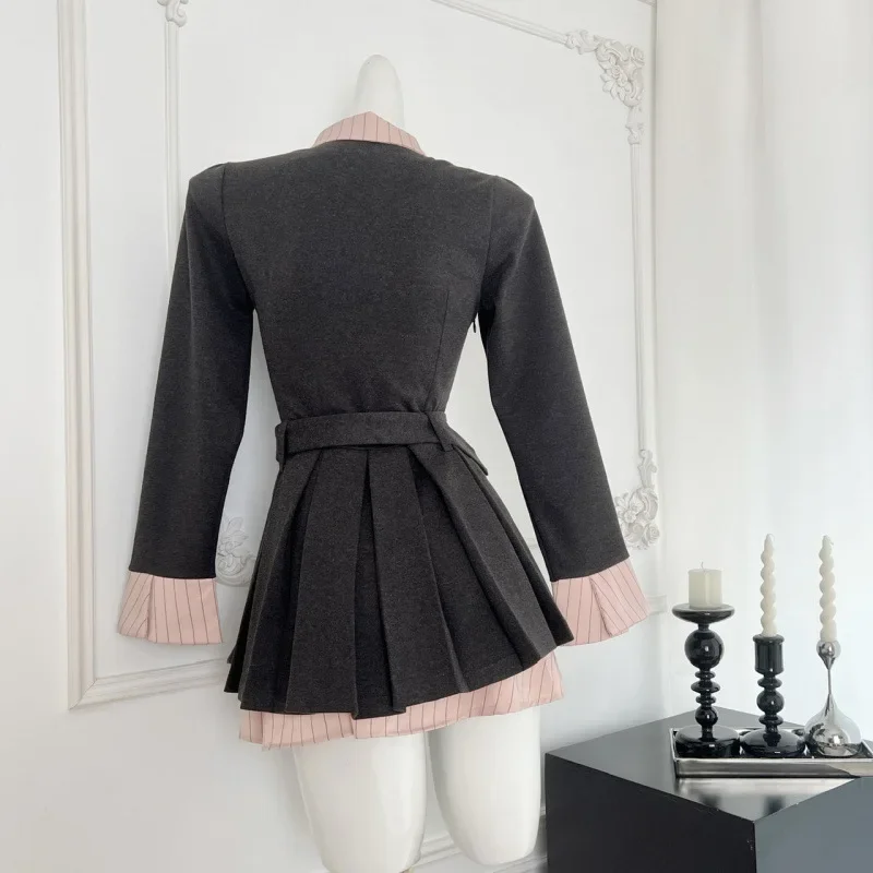 AutumnSweetPreppy Style Slimming Long Sleeve Dress With Plenty Of Ruffles And A Bow XinXiang Lost Garden Fall Season Fashion