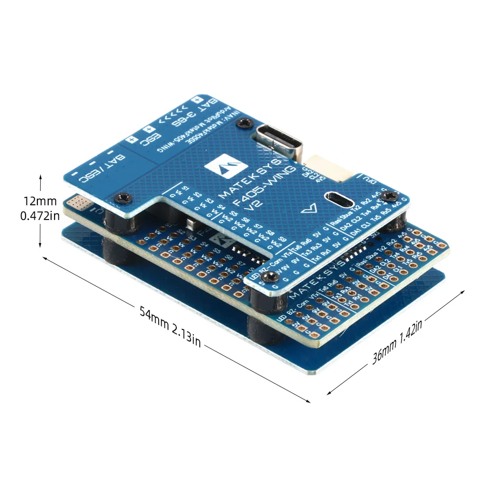 Matek Mateksys F405 WING V2 Flight Controller Built-in ICM42688P OSD SD Slot For ArduPilot / INAV Rc