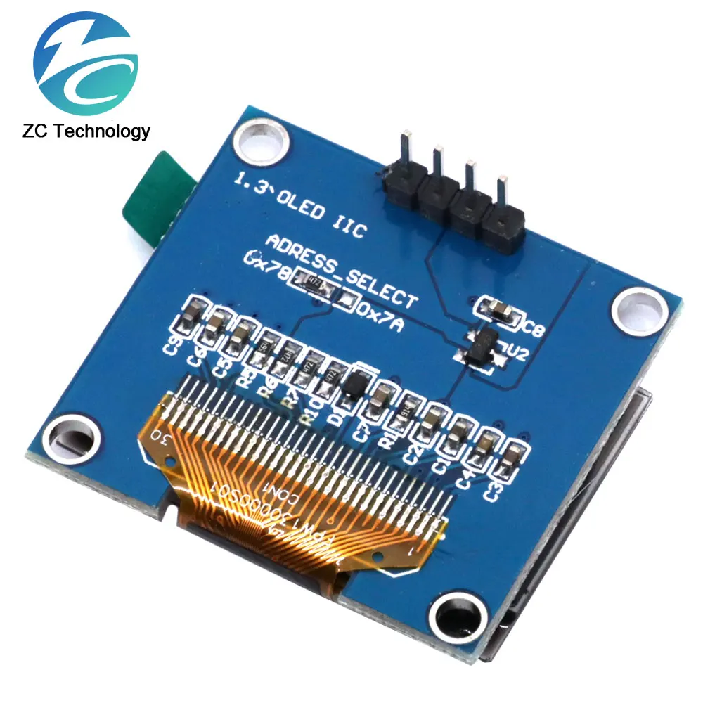 1PCS 1.3 "OLED modul weiß und blau farbe 128X6 4 1,3 inch OLED LCD LED Display Modul Für arduino 1.3" IIC Kommunizieren