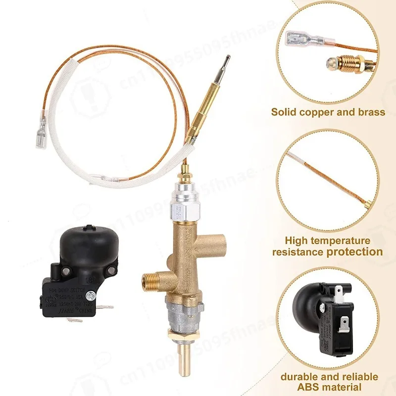5ps Umbrella Patio Heater Flameout Protection Device, Anti‑Tilt Switch Thermocouple Probe Assembly Replacement Safety Parts